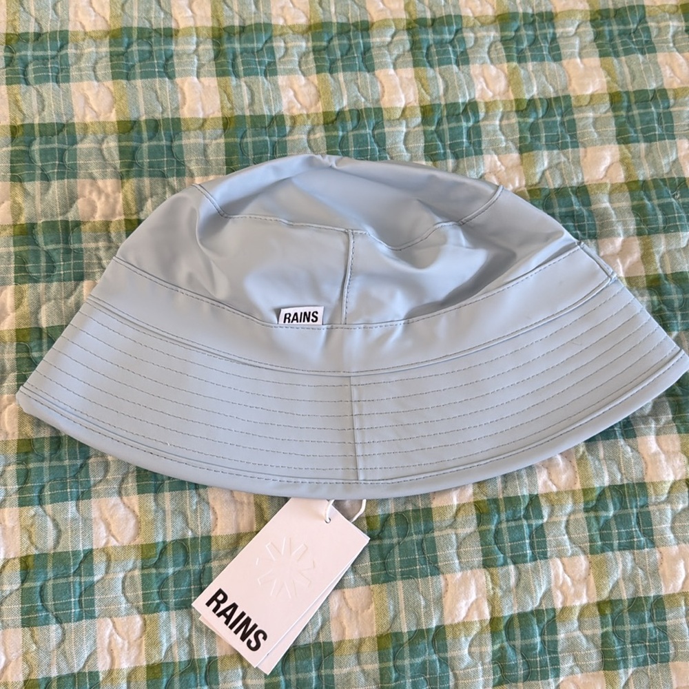 Rains Blue Bucket Hat Quilted Design - Picture 2 of 5